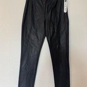 Black Faux Leather Leggings